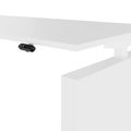 MOTION 2 motor desk with sideboard | Electrically height adjustable, 2000 x 1800 mm, white - 4 Thumbnail Image