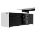 MOTION Bureau à 2 moteurs avec buffet | Réglable à hauteur électrique, 2000 x 1800 mm, gris perlé - 6 Thumbnail Image
