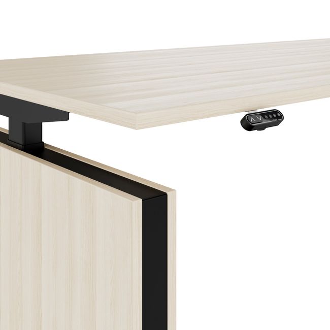 MOTION 2-Motoren-Schreibtisch mit Sideboard | Elektrisch höhenverstellbar, 2000 x 1800 mm, Sandesche