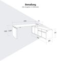 MOTION 2-Motoren-Schreibtisch mit Sideboard | Elektrisch höhenverstellbar, 2000 x 1800 mm, Sandesche