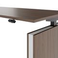 MOTION 2 motor desk with sideboard | Electrically height adjustable, 2000 x 1800 mm, walnut - 4 Thumbnail Image