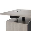 MOTION Bureau à 2 moteurs avec buffet | Réglable à hauteur électrique, 2000 x 1800 mm, gris de chêne nord - 5 Thumbnail Image