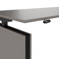 MOTION 2-Motoren-Schreibtisch mit Sideboard | Elektrisch höhenverstellbar, 2000 x 1800 mm, Cubanitgrau