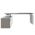 MOTION 2 motor desk with sideboard | Electrically height adjustable, 2000 x 1800 mm, Cubanite gray - 4 Thumbnail Image