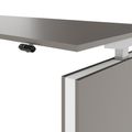 MOTION 2 motor desk with sideboard | Electrically height adjustable, 2000 x 1800 mm, Cubanite gray - 6 Thumbnail Image
