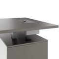 MOTION 2 motor desk with sideboard | Electrically height adjustable, 2000 x 1800 mm, Cubanite gray - 7 Thumbnail Image