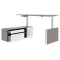 MOTION 2 motor desk with sideboard | Electrically height adjustable, 2000 x 1800 mm, Cubanite gray - 9 Thumbnail Image