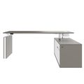 MOTION 2 motor desk with sideboard | Electrically height adjustable, 2000 x 1800 mm, Cubanite gray - 4 Thumbnail Image