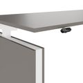 MOTION 2 motor desk with sideboard | Electrically height adjustable, 2000 x 1800 mm, Cubanite gray - 6 Thumbnail Image