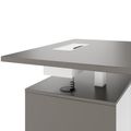 MOTION 2 motor desk with sideboard | Electrically height adjustable, 2000 x 1800 mm, Cubanite gray - 7 Thumbnail Image