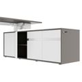MOTION 2 motor desk with sideboard | Electrically height adjustable, 2000 x 1800 mm, Cubanite gray - 8 Thumbnail Image