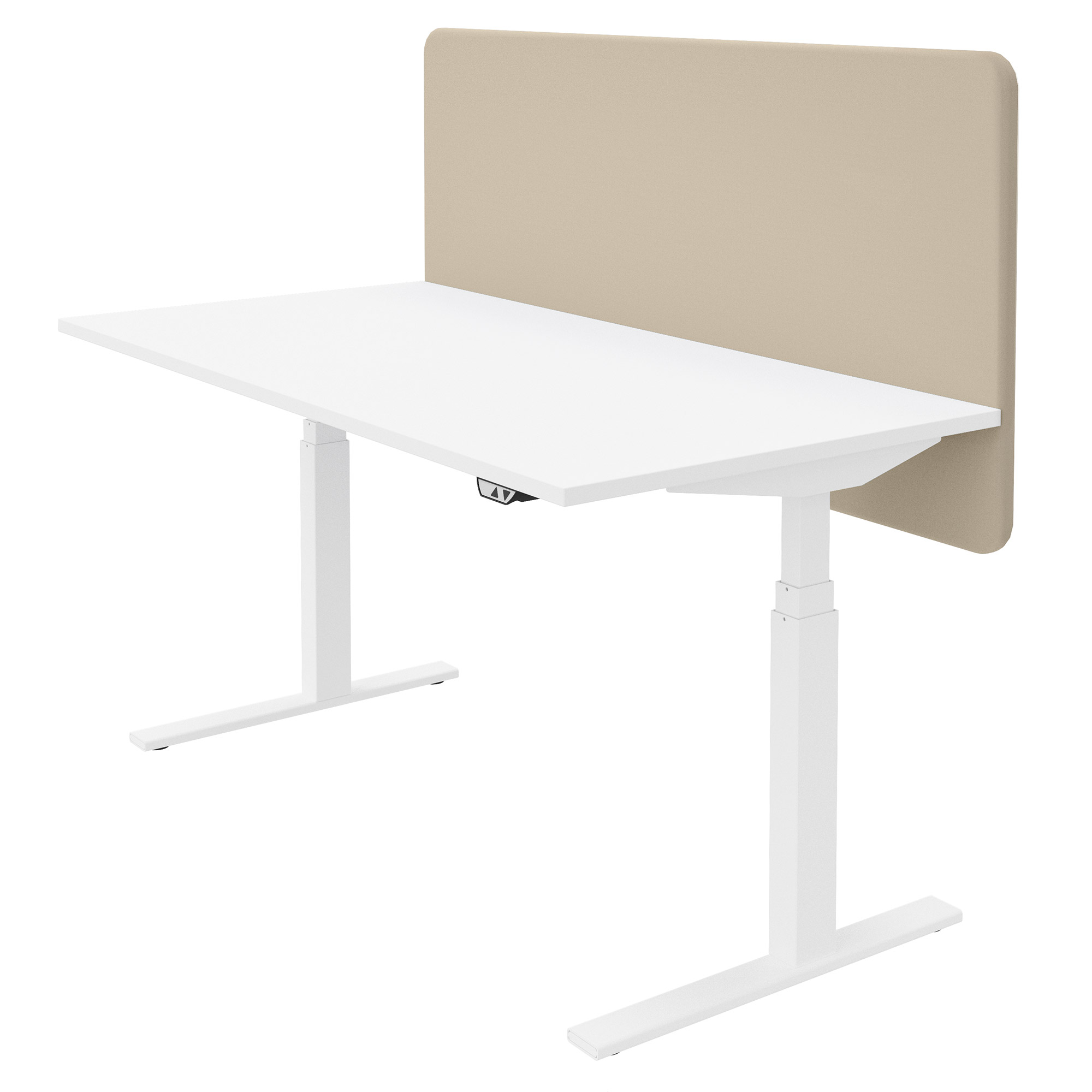 DESK acoustic table partition | 760 mm high, LUCIA polyester cover - 1 Main Image