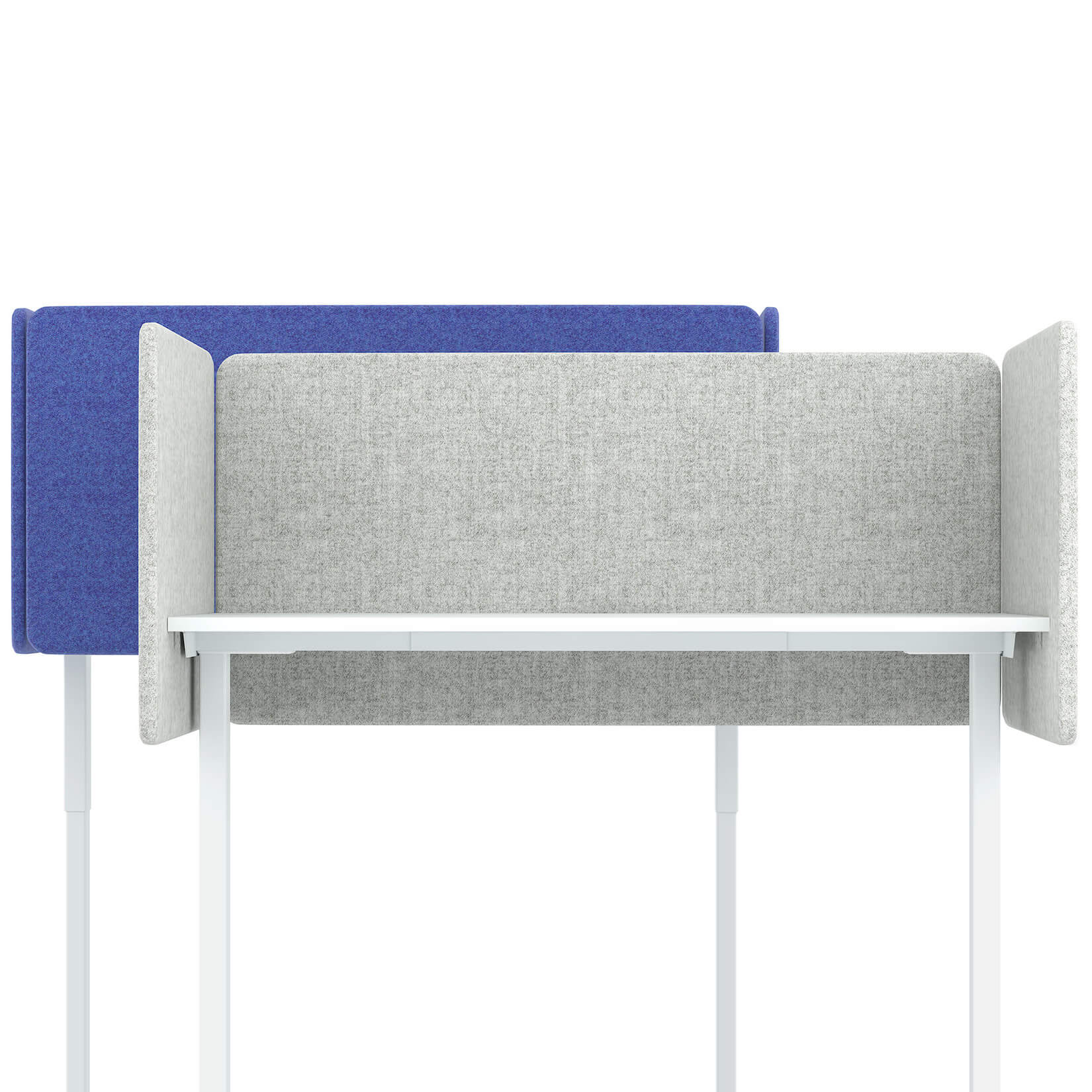 DESK acoustic table partition | 760 mm high, polyester cover BERTA - 4 Main Image