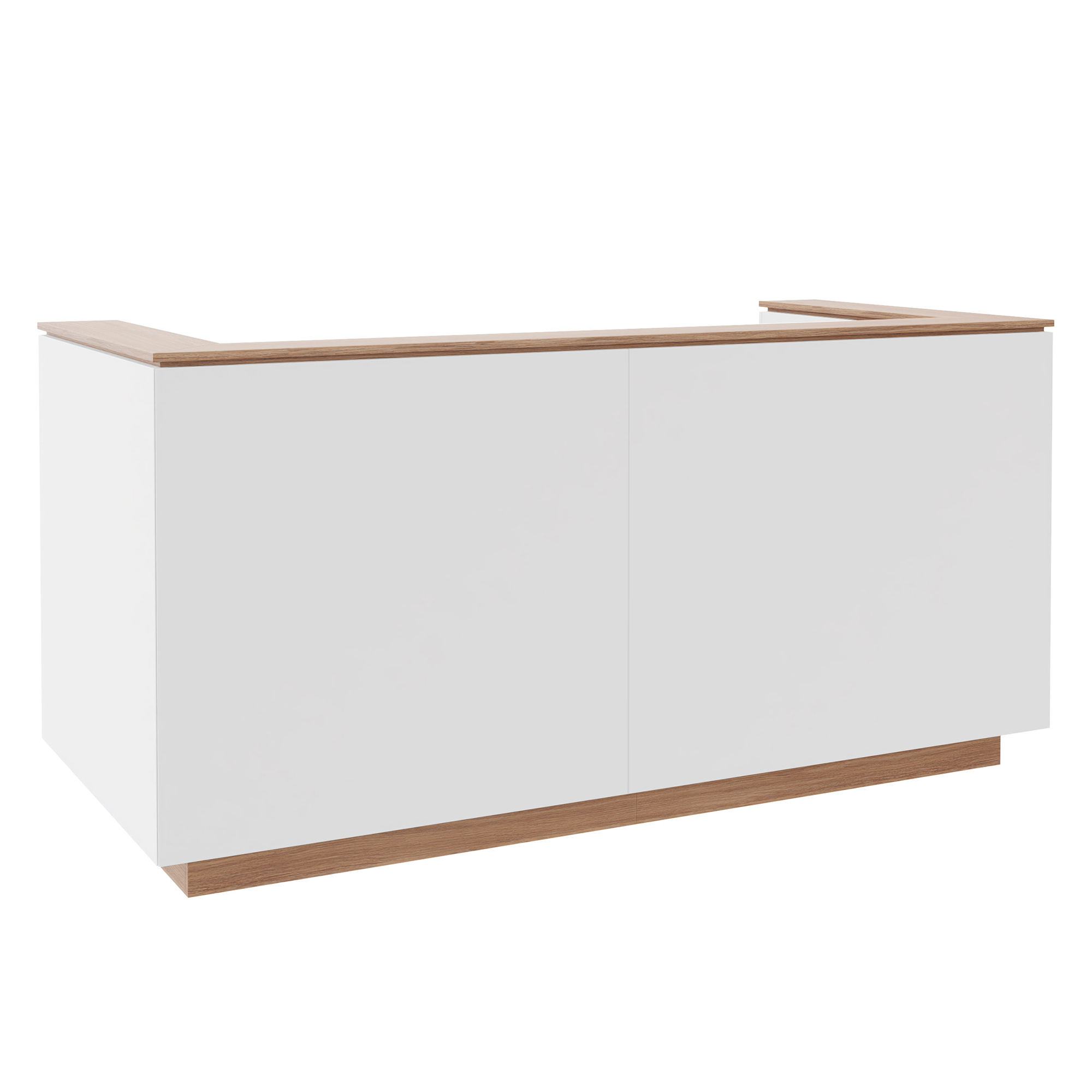 ICE reception desk | 2204 x 1022mm, White - 1 Main Image