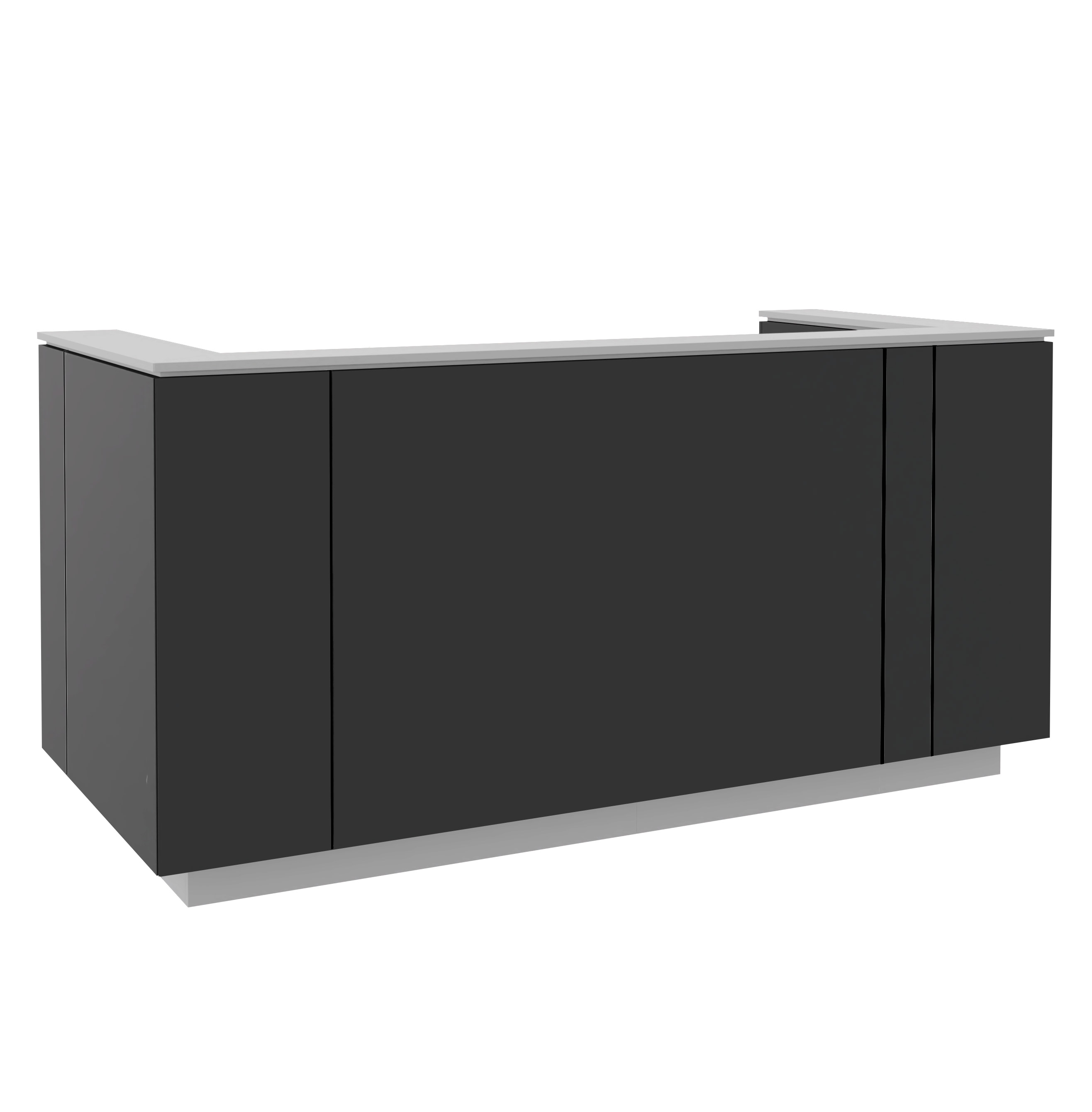 ICE reception desk | 2204 x 1022 mm, anthracite - 1 Main Image