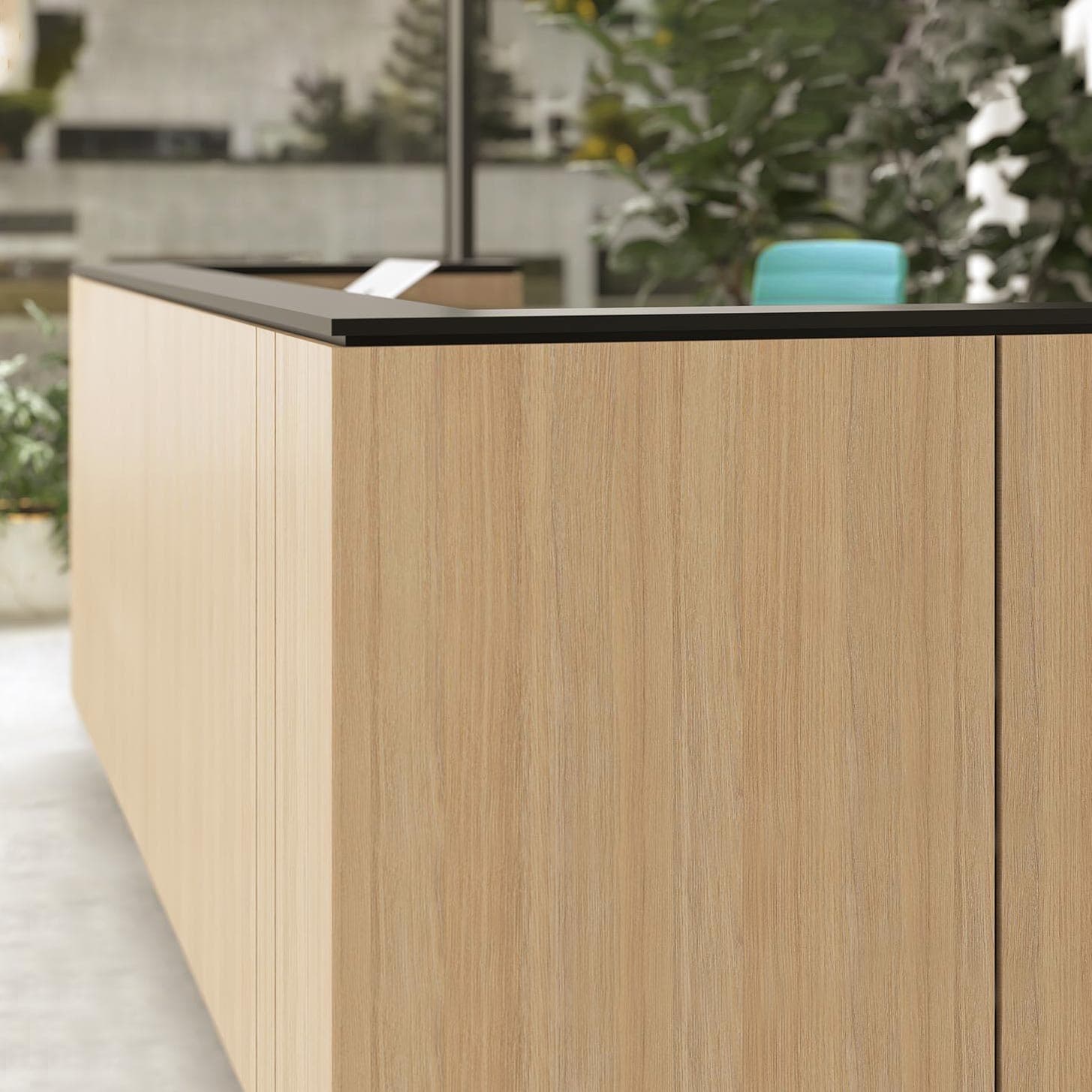 ICE reception desk | 2204 x 1022 mm, pearl gray - 12 Main Image