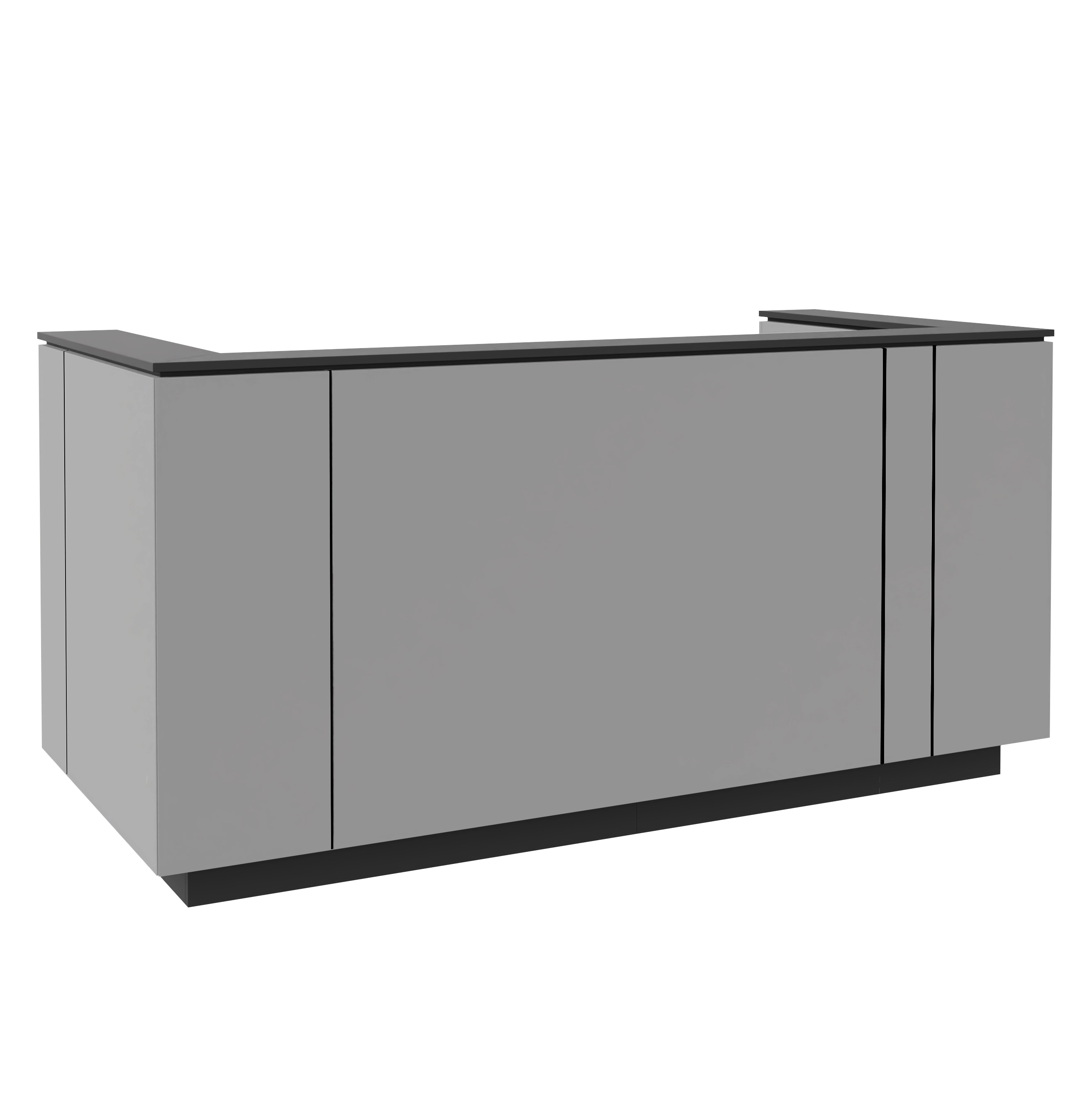 ICE reception desk | 2204 x 1022 mm, pearl gray - 2 Main Image