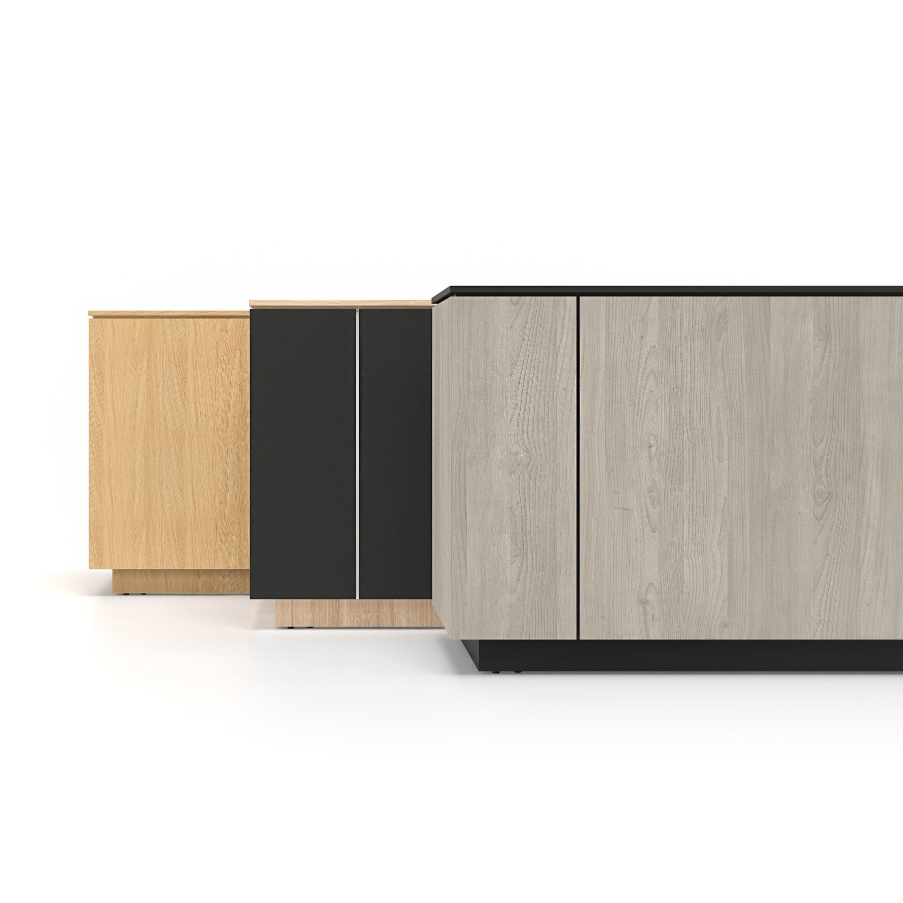 ICE reception desk | 2204 x 1022 mm, pearl gray - 4 Main Image