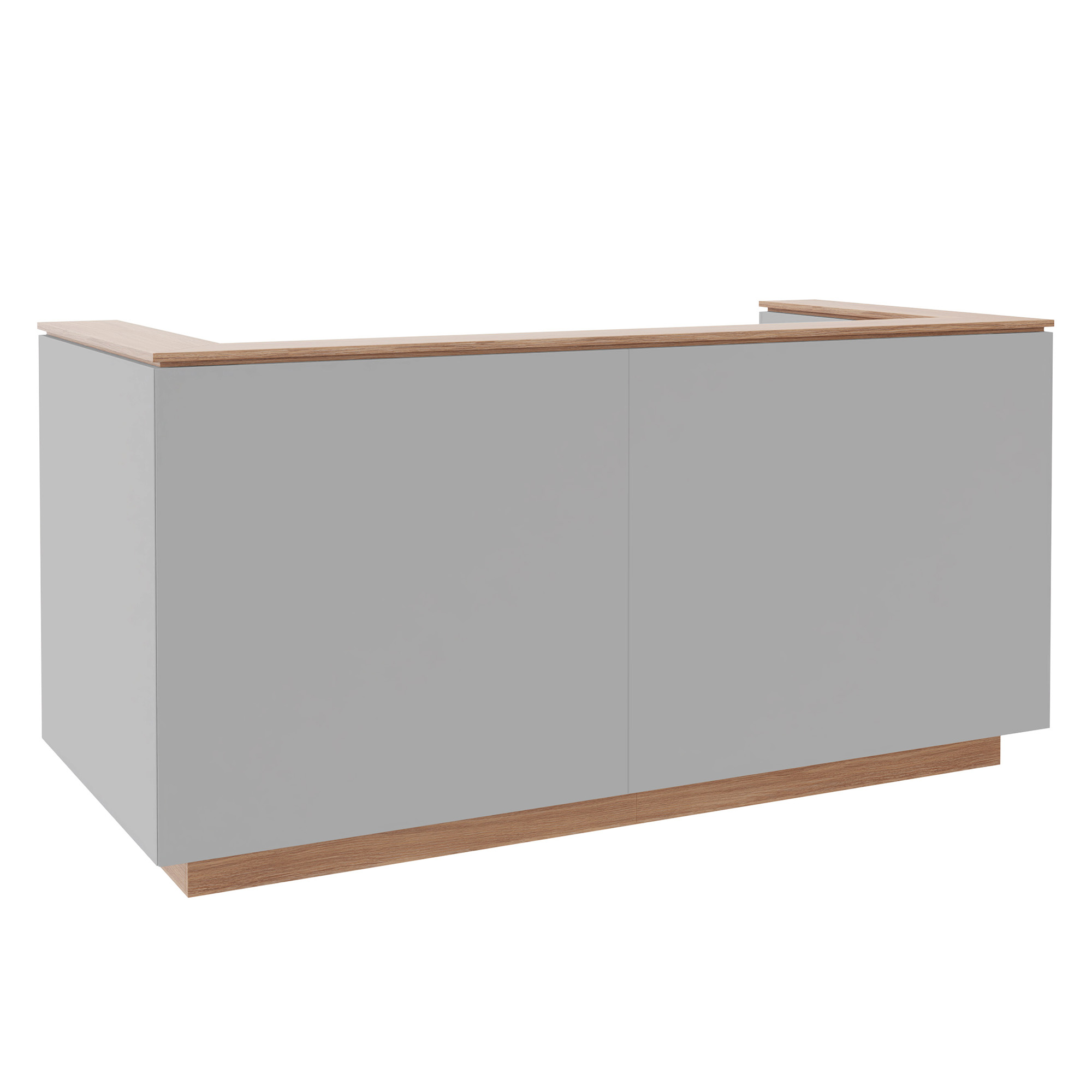 ICE reception desk | 2204 x 1022 mm, pearl gray - 3 Main Image