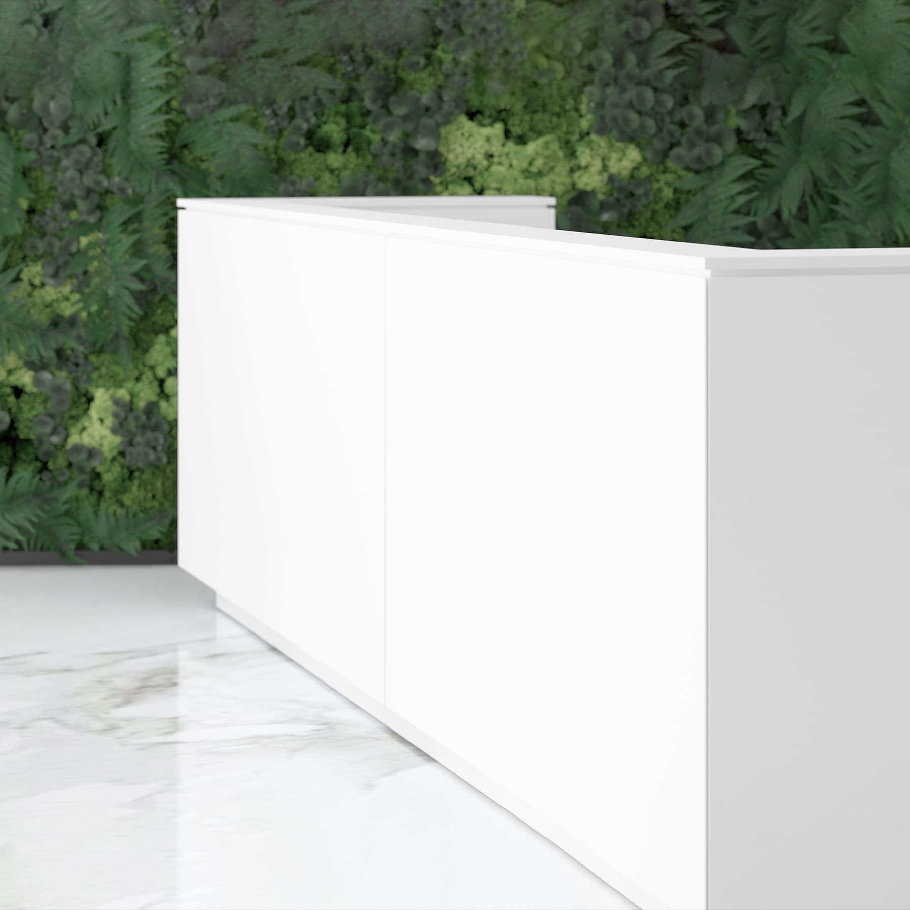 ICE reception desk | 2204 x 1022 mm, pearl gray - 5 Main Image