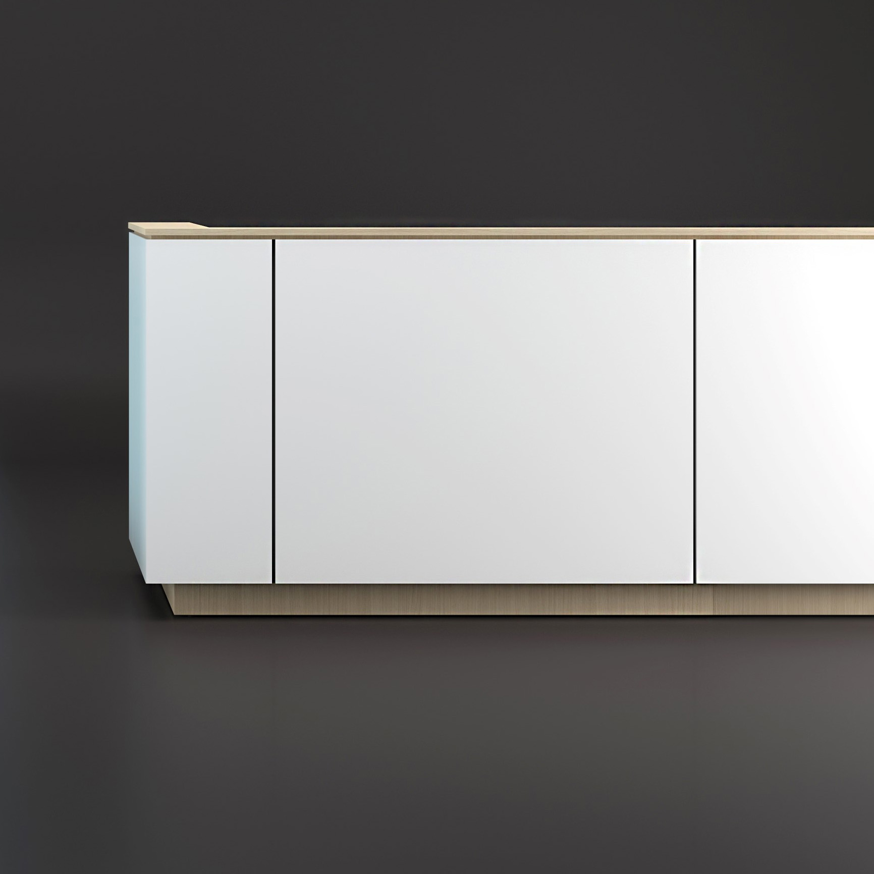 ICE reception desk | 2204 x 1022 mm, pearl gray - 7 Main Image