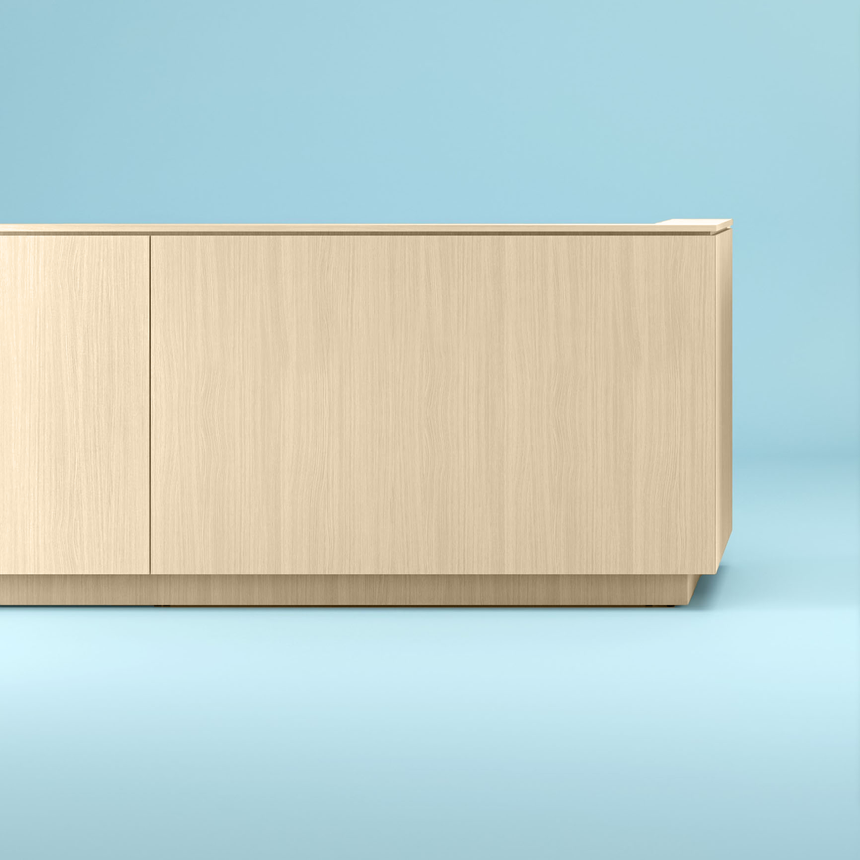 ICE reception desk | 2204 x 1022 mm, pearl gray - 8 Main Image