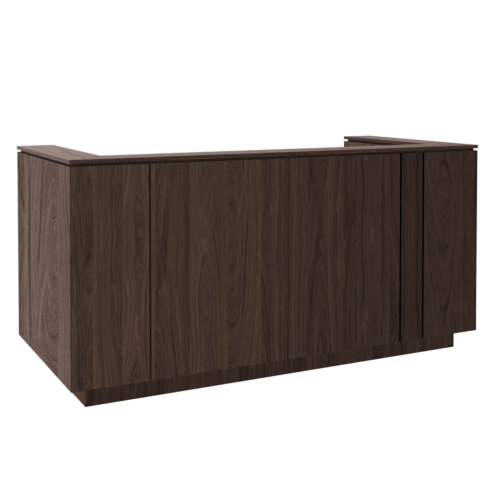 ICE reception desk | 2204 x 1022 mm, walnut - 3 Main Image