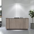 ICE reception desk | 2204 x 1022 mm, gray northern oak - 1 Thumbnail Image