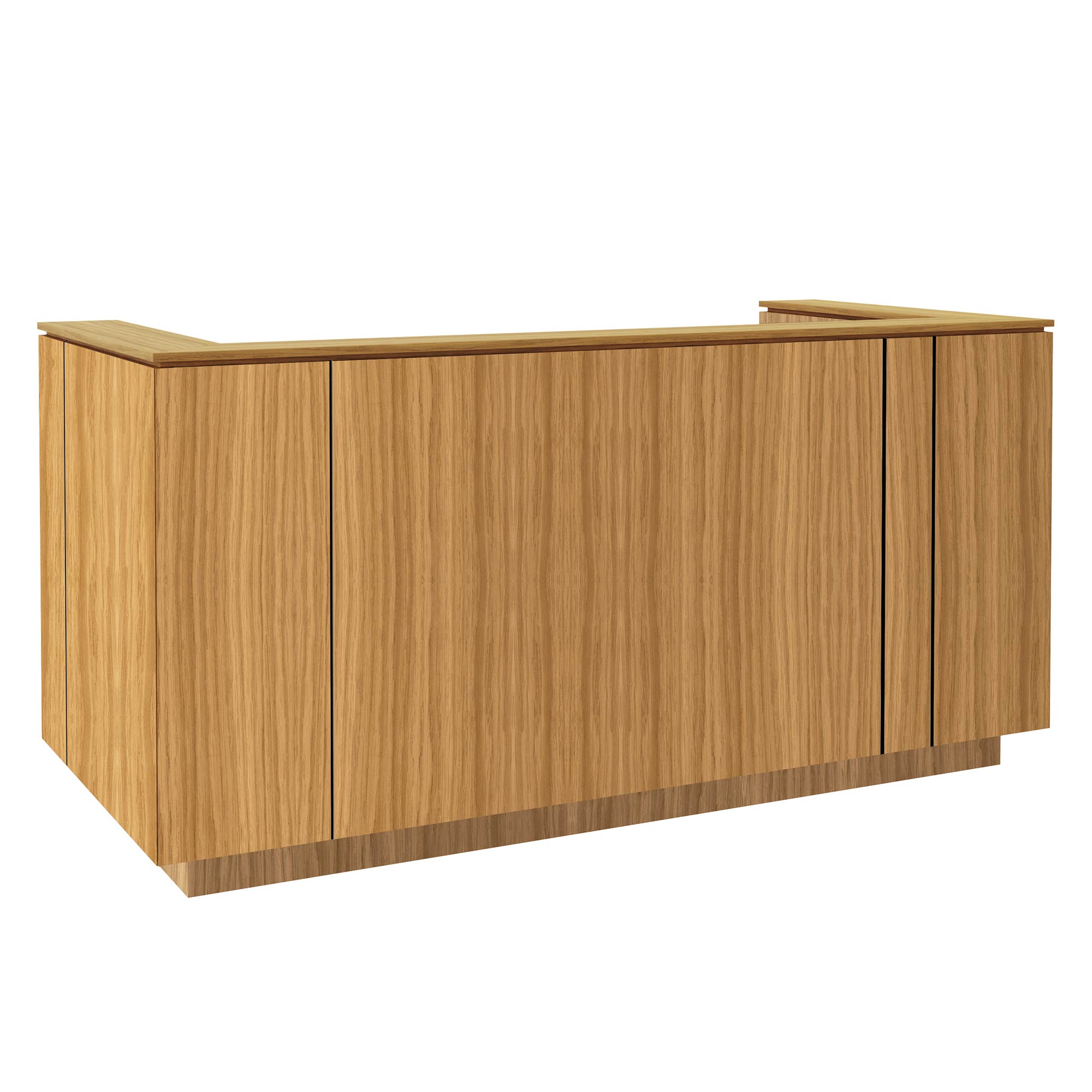ICE reception desk | 2204 x 1022 mm, oak veneer - 4 Main Image