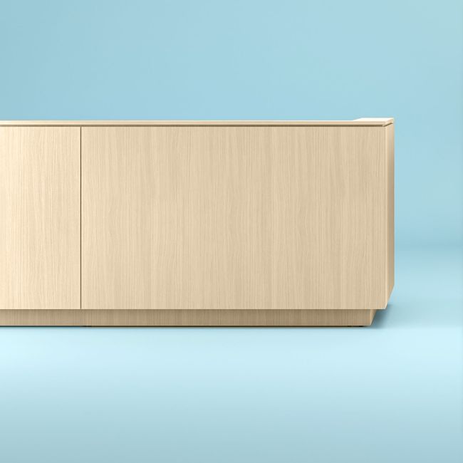 ICE Empfangstheke | 2204 x 1022 mm, Nussbaum Furnier ICE Empfangstheke | 2204 x 1022 mm, Nussbaum Furnier