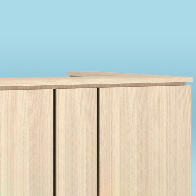 ICE Empfangstheke | 2204 x 1022 mm, Esche Furnier