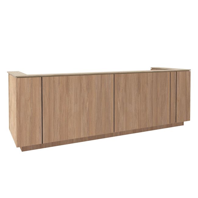 ICE reception desk | 3214 x 1022 mm, amber oak - 1 Main Image