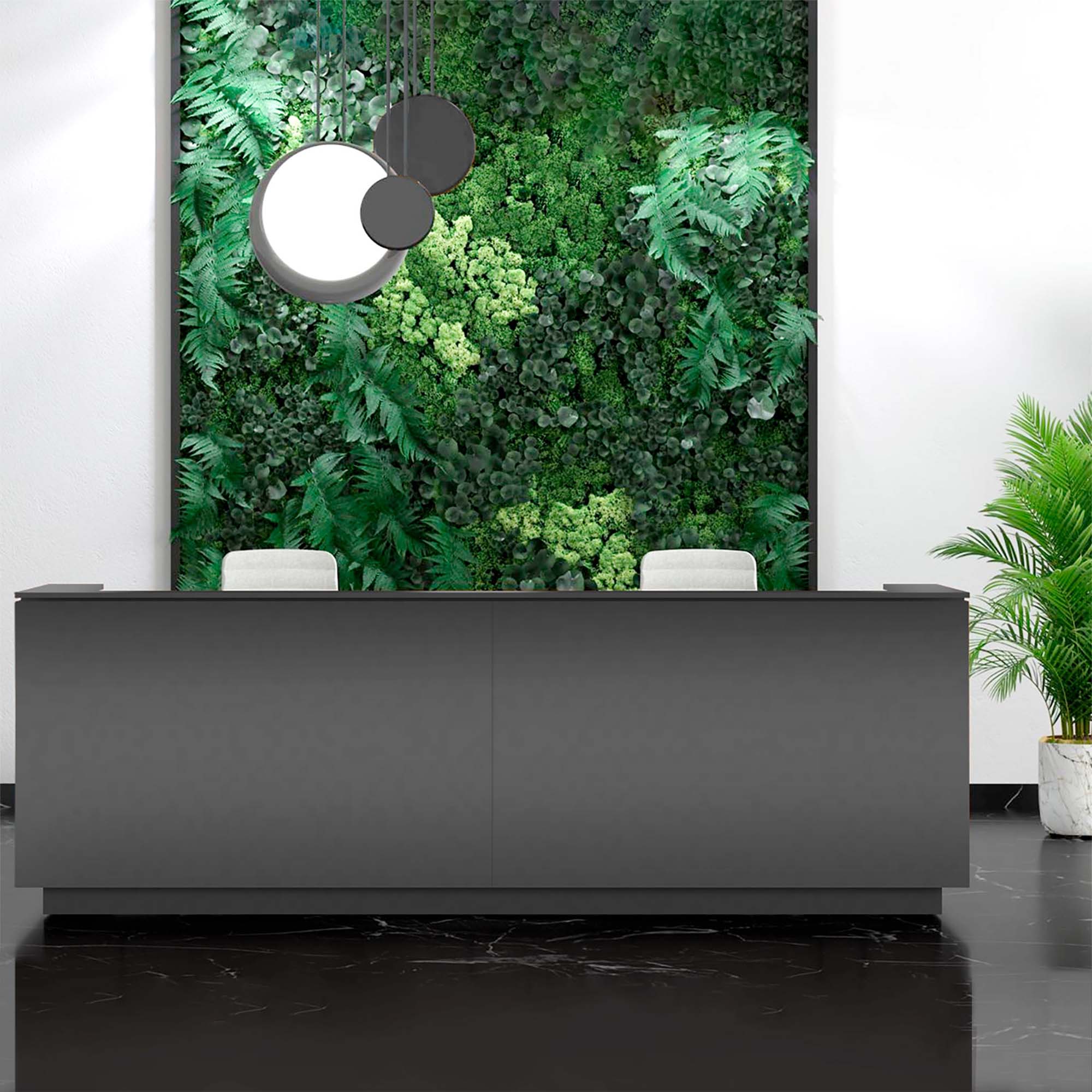 ICE reception desk | 3214 x 1022 mm, anthracite - 9 Main Image