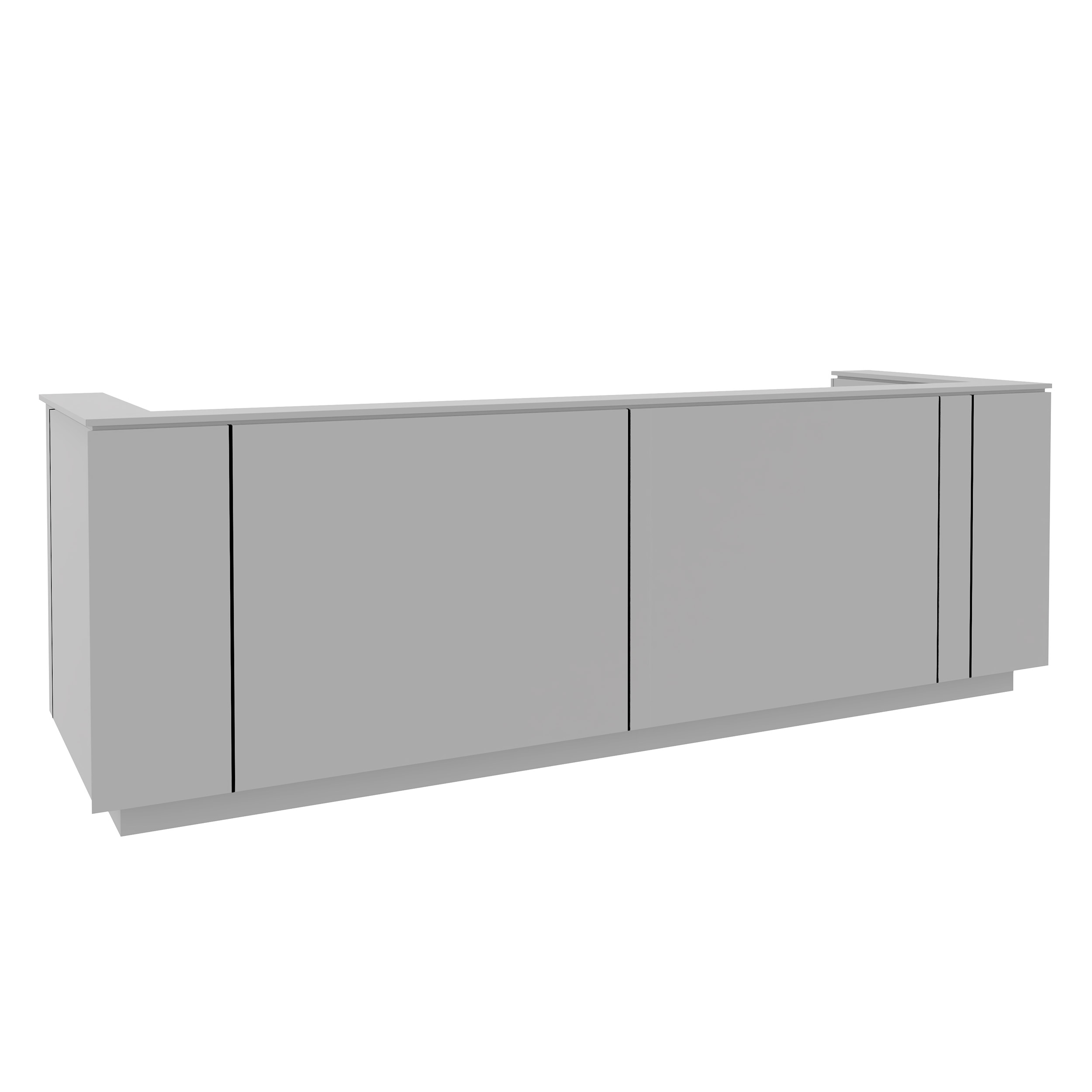 ICE reception desk | 3214 x 1022 mm, pearl gray - 1 Main Image