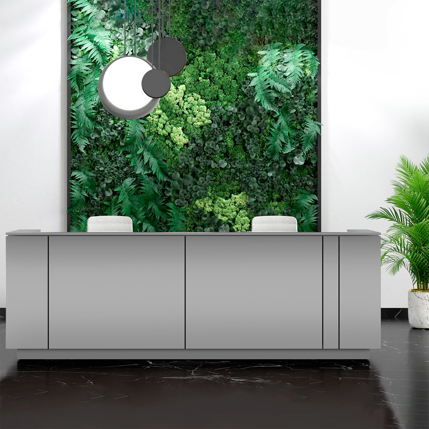 ICE reception desk | 3214 x 1022 mm, pearl gray - 10 Main Image