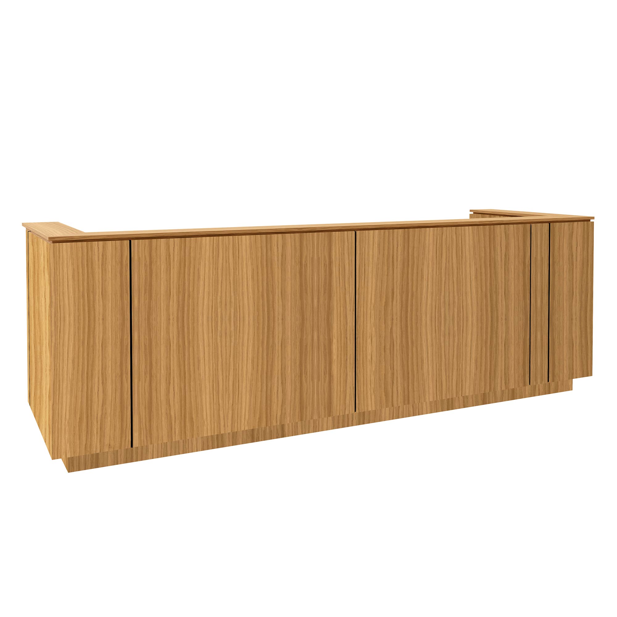 ICE reception desk | 3214 x 1022 mm, oak veneer - 4 Main Image