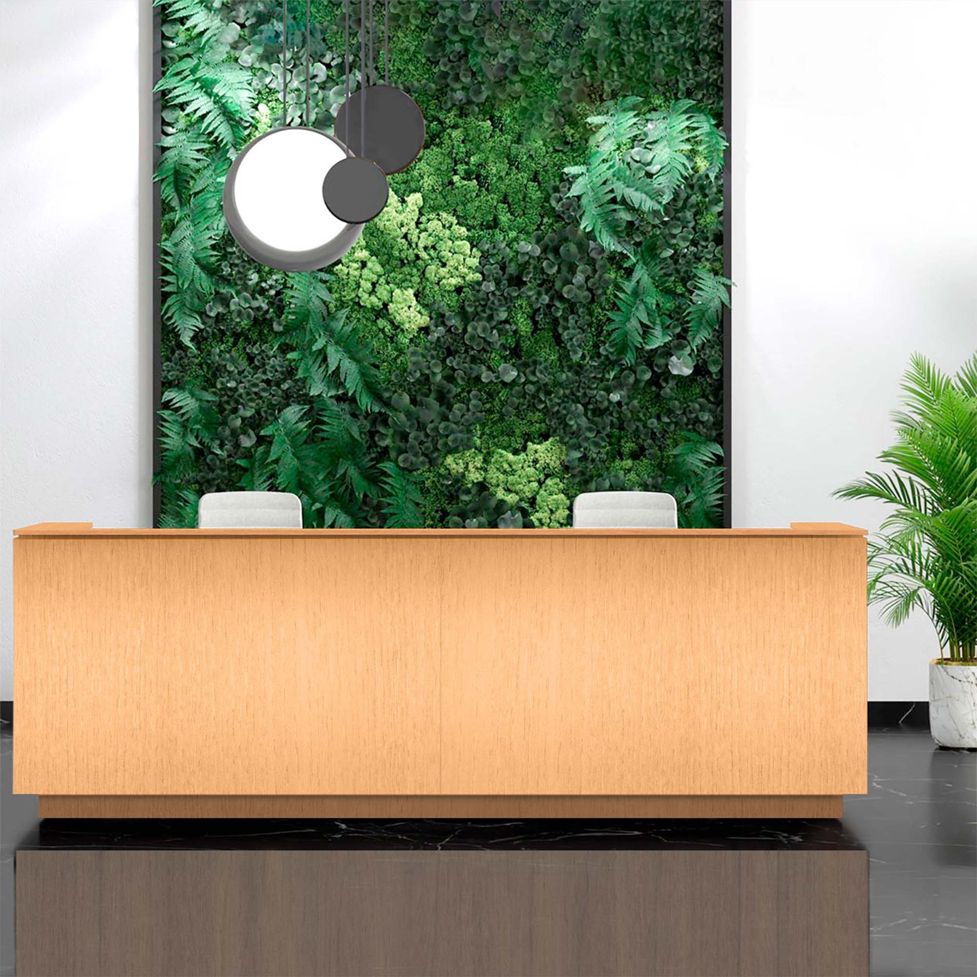 ICE reception desk | 3214 x 1022 mm, ash veneer - 12 Main Image