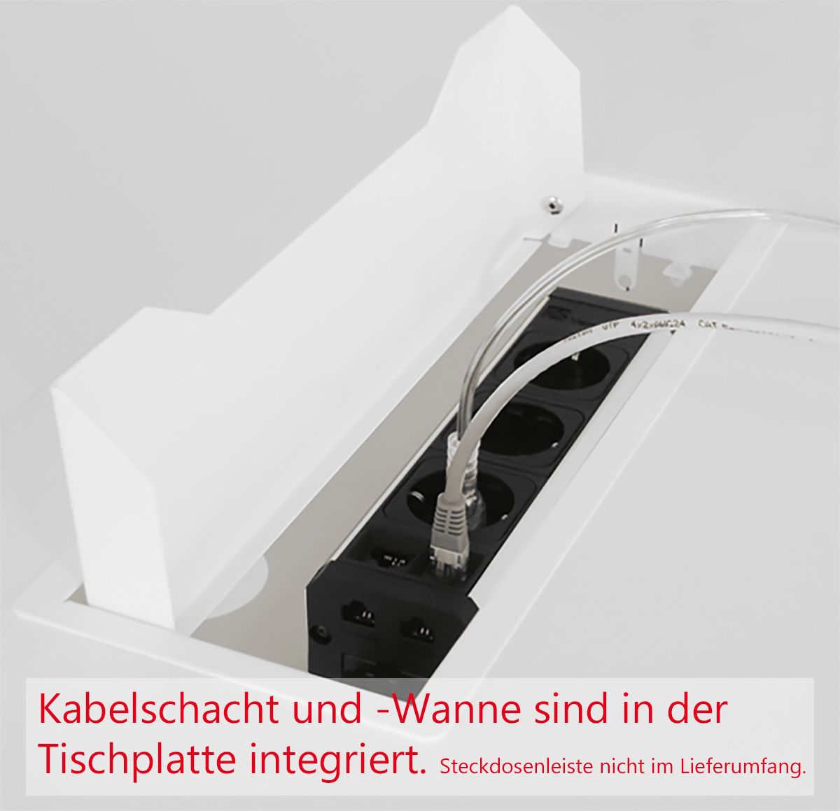 T-EASY desk | 1200 x 800 mm, electrified, maple - 5 Main Image