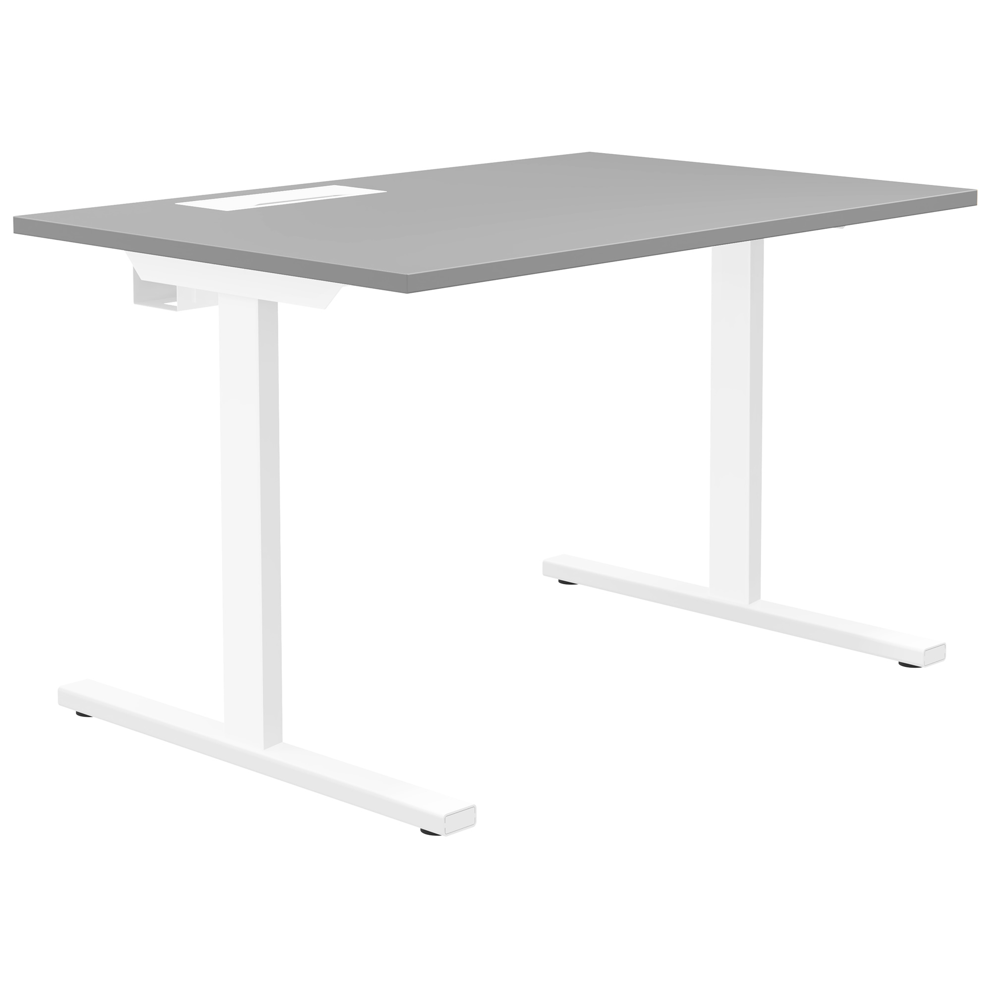 T-EASY desk | 1200 x 800 mm, electrified, pearl grey - 1 Main Image
