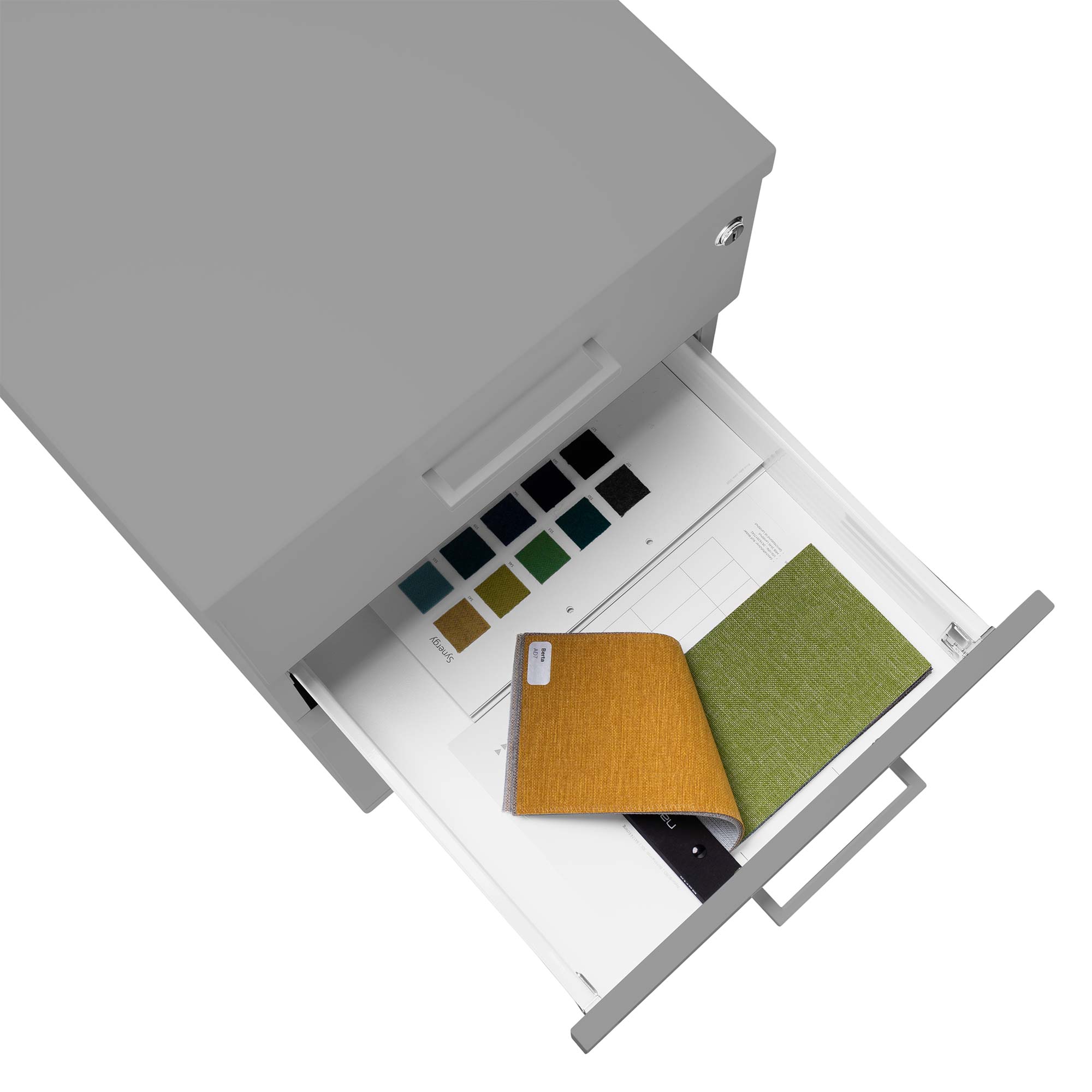 OPTIMA standing container | 600 mm deep, pearl gray - 6 Main Image
