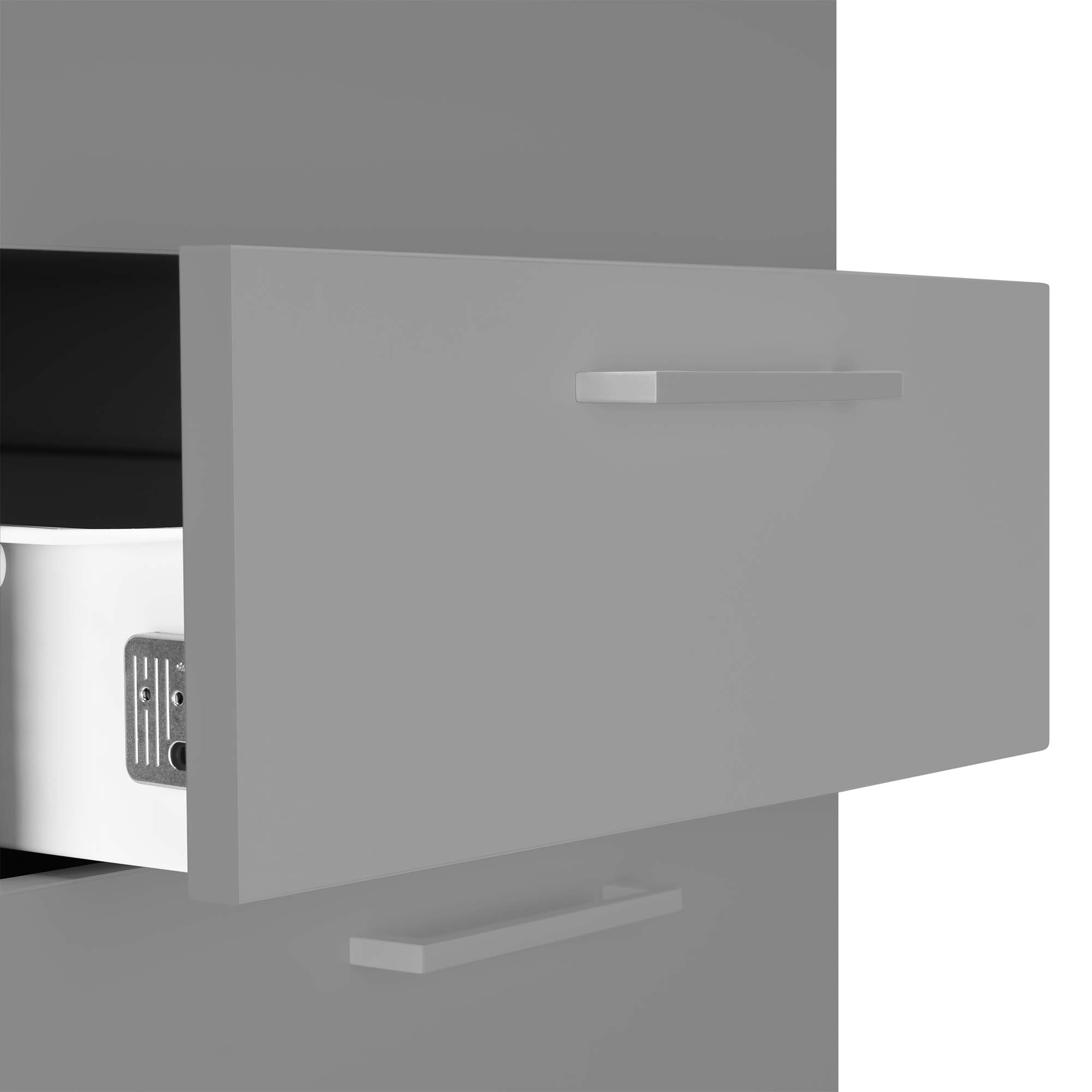 OPTIMA standing container | 600 mm deep, pearl gray - 7 Main Image