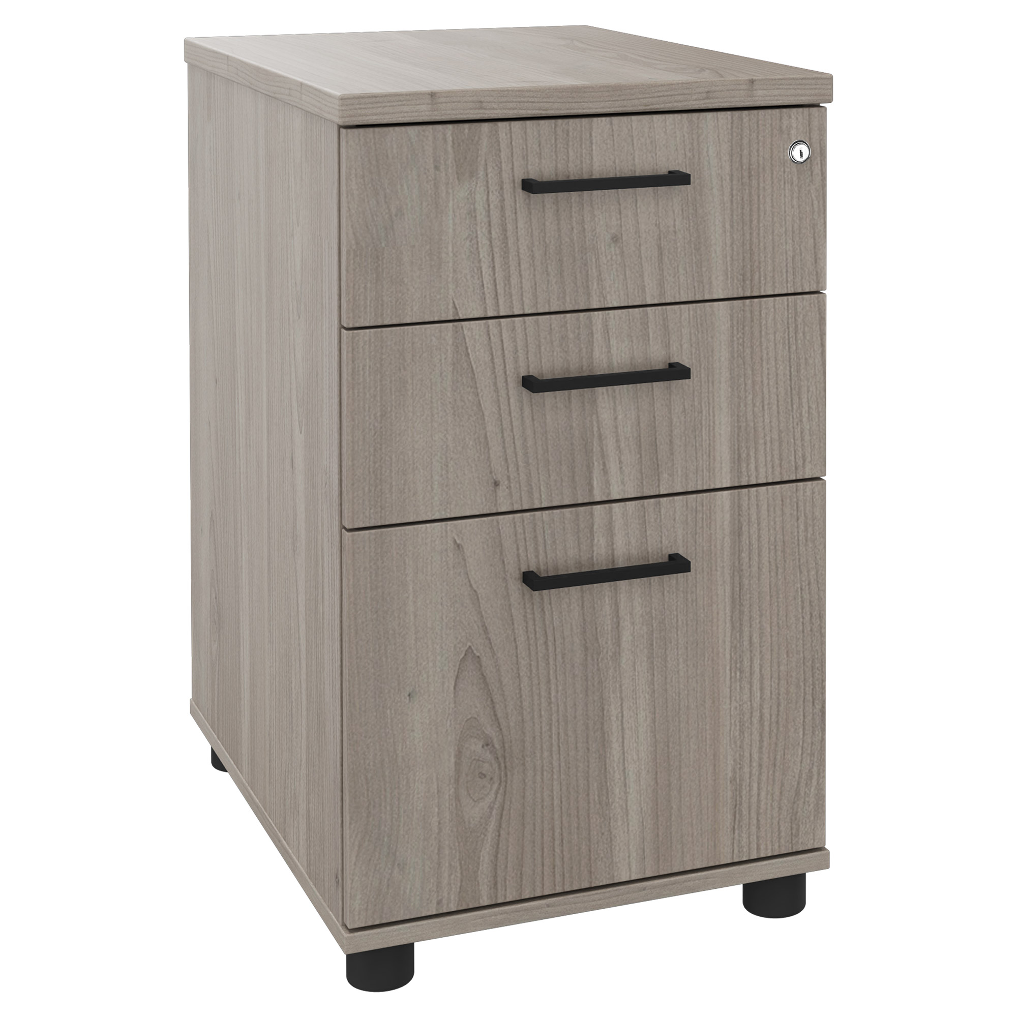 OPTIMA Standcontainer | 600 mm tief, Nordeiche grau - 2 Main Image