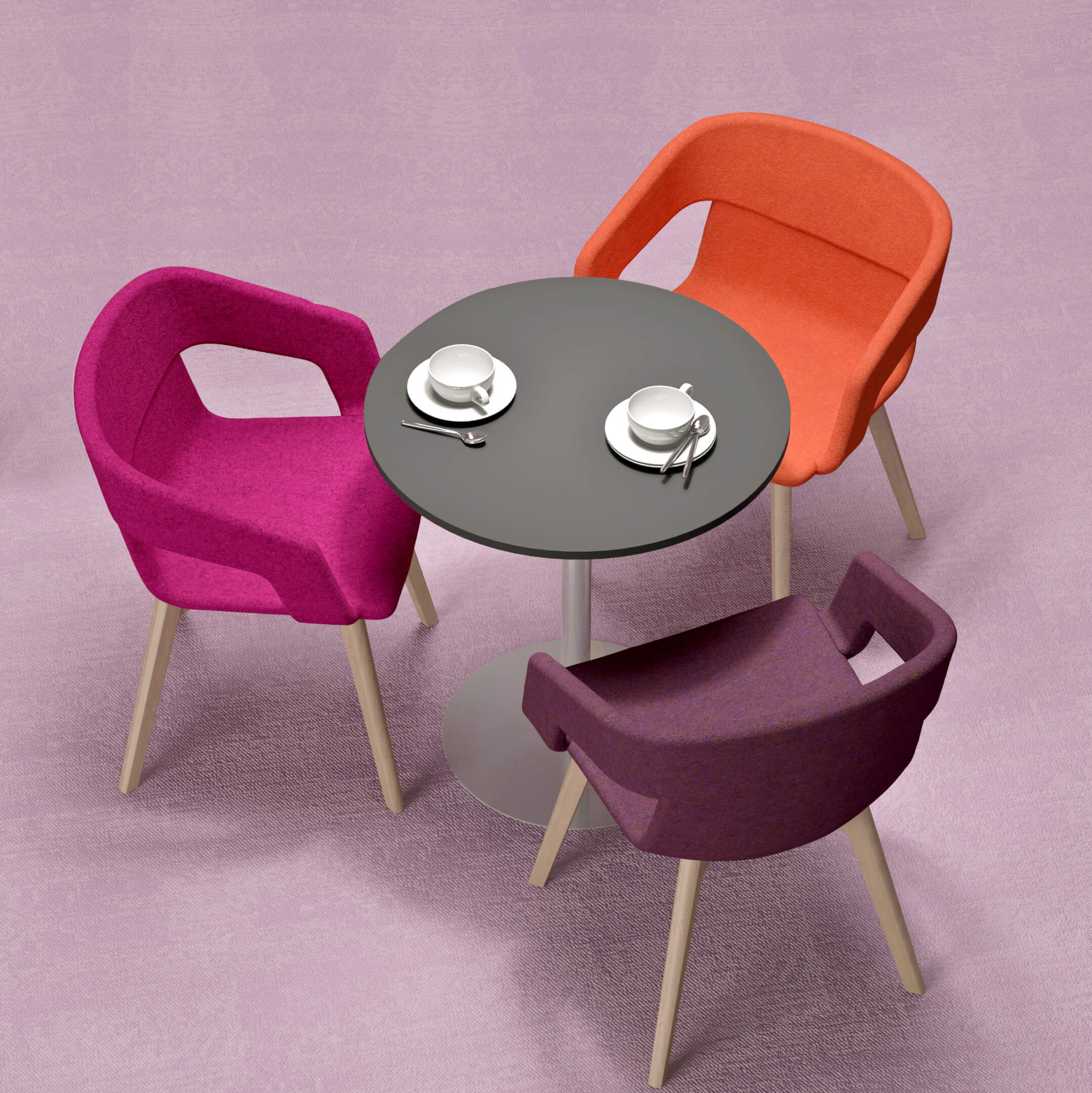 TWIST&SIT Fauteuil salon | Solid wood frame, wool cover synergy - 2 Main Image