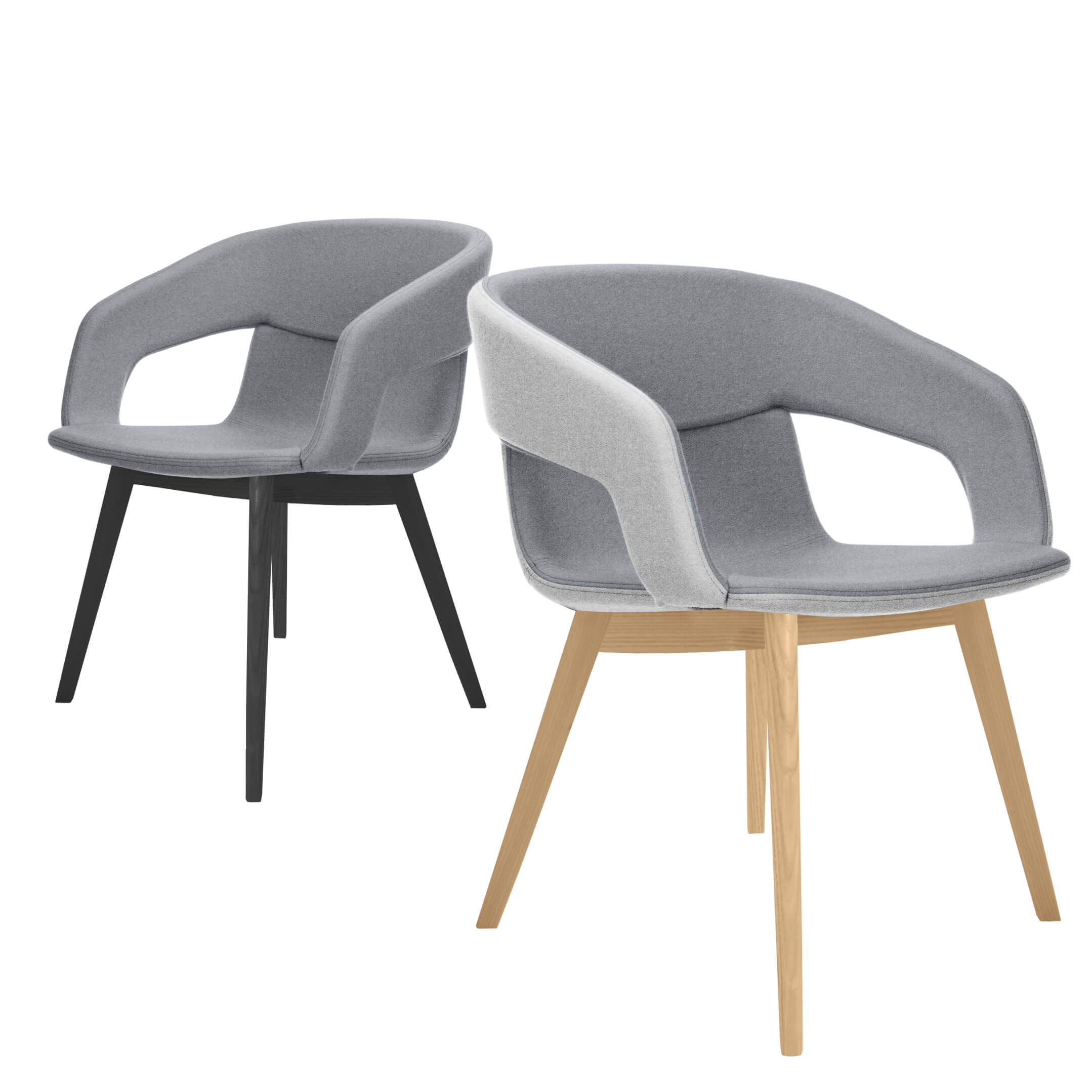 TWIST&SIT Fauteuil salon | Solid wood frame, wool cover synergy - 1 Main Image