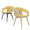 TWIST&SIT Lounge-Sessel | Massivholz-Gestell, Wollbezug SYNERGY