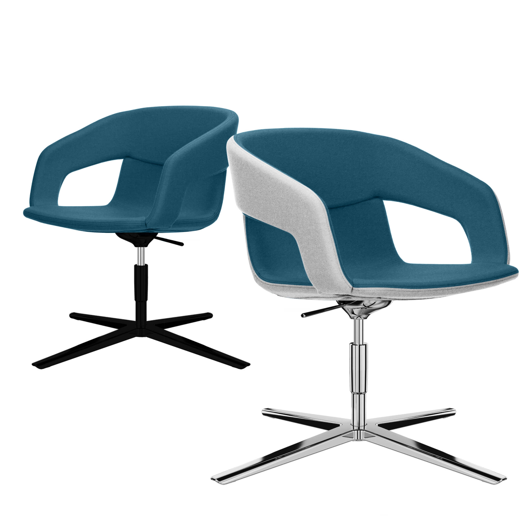 TWIST&SIT Fauteuil salon | Croix de 4 pieds, réglable en hauteur, synergie de couverture en laine - 1 Main Image
