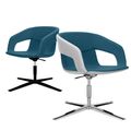 TWIST&SIT Fauteuil salon | Croix de 4 pieds, réglable en hauteur, synergie de couverture en laine - 1 Thumbnail Image