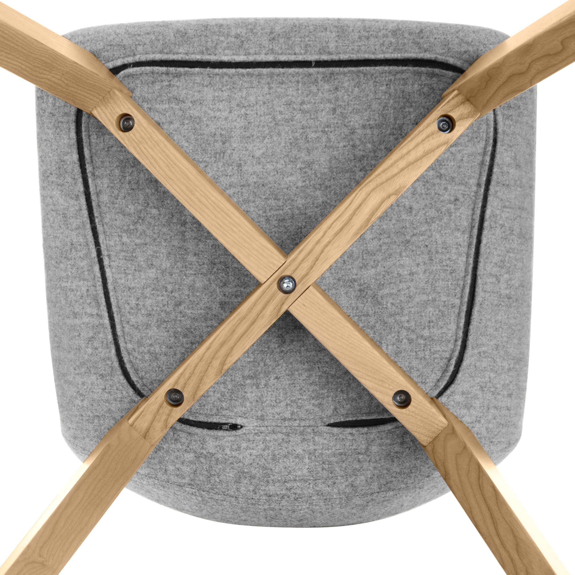 TWIST&SIT bar stool | Solid wood frame, 735 mm seat height, wool cover SYNERGY - 15 Main Image