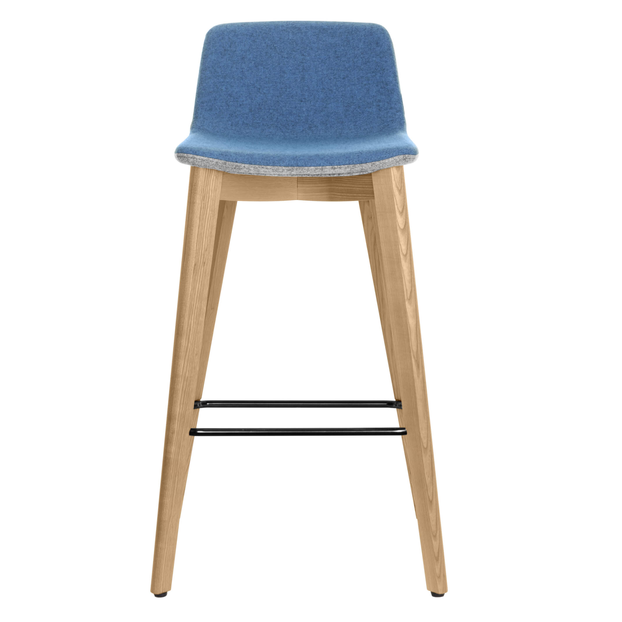 TWIST&SIT bar stool | Solid wood frame, 735 mm seat height, wool cover SYNERGY - 6 Main Image