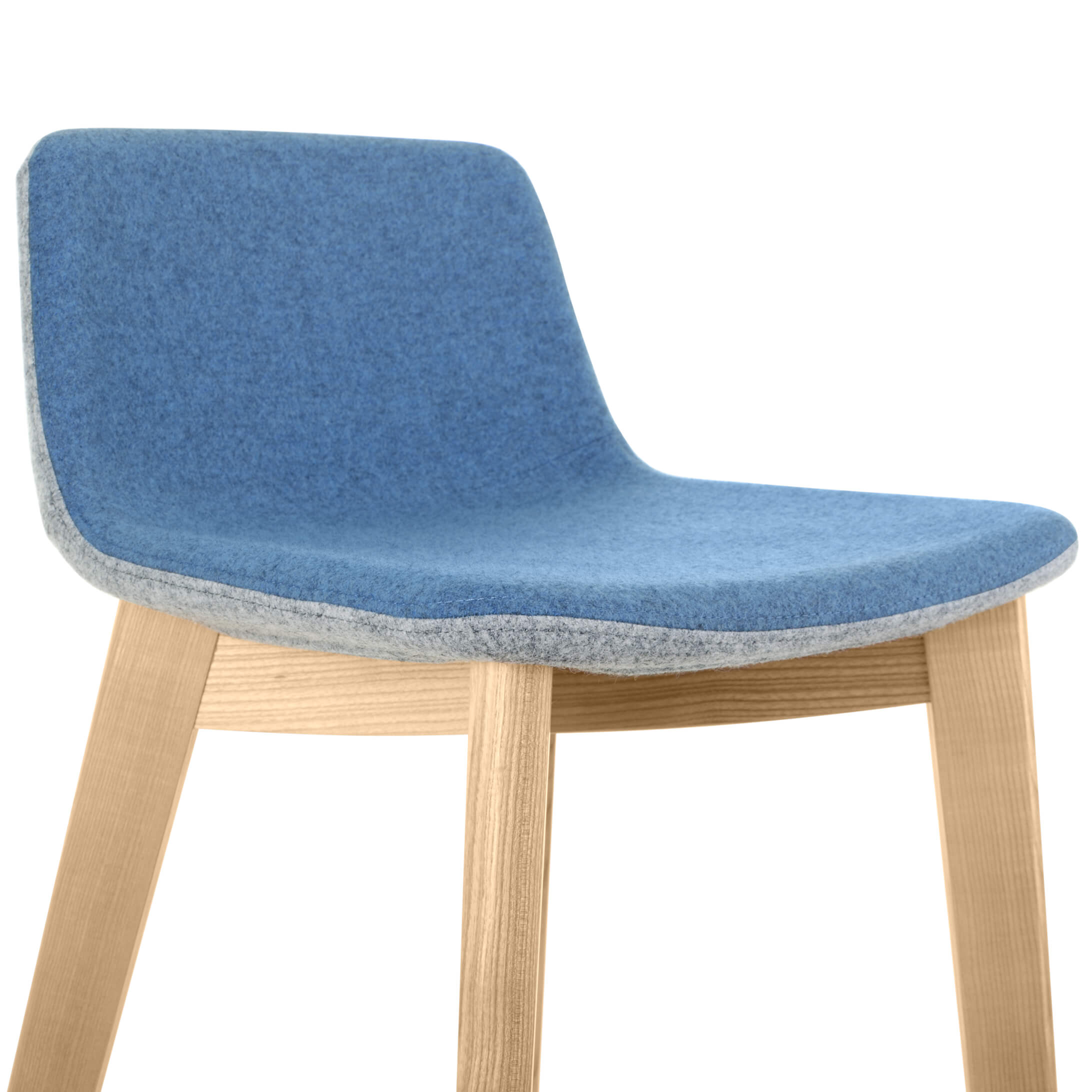 TWIST&SIT bar stool | Solid wood frame, 735 mm seat height, wool cover SYNERGY - 7 Main Image